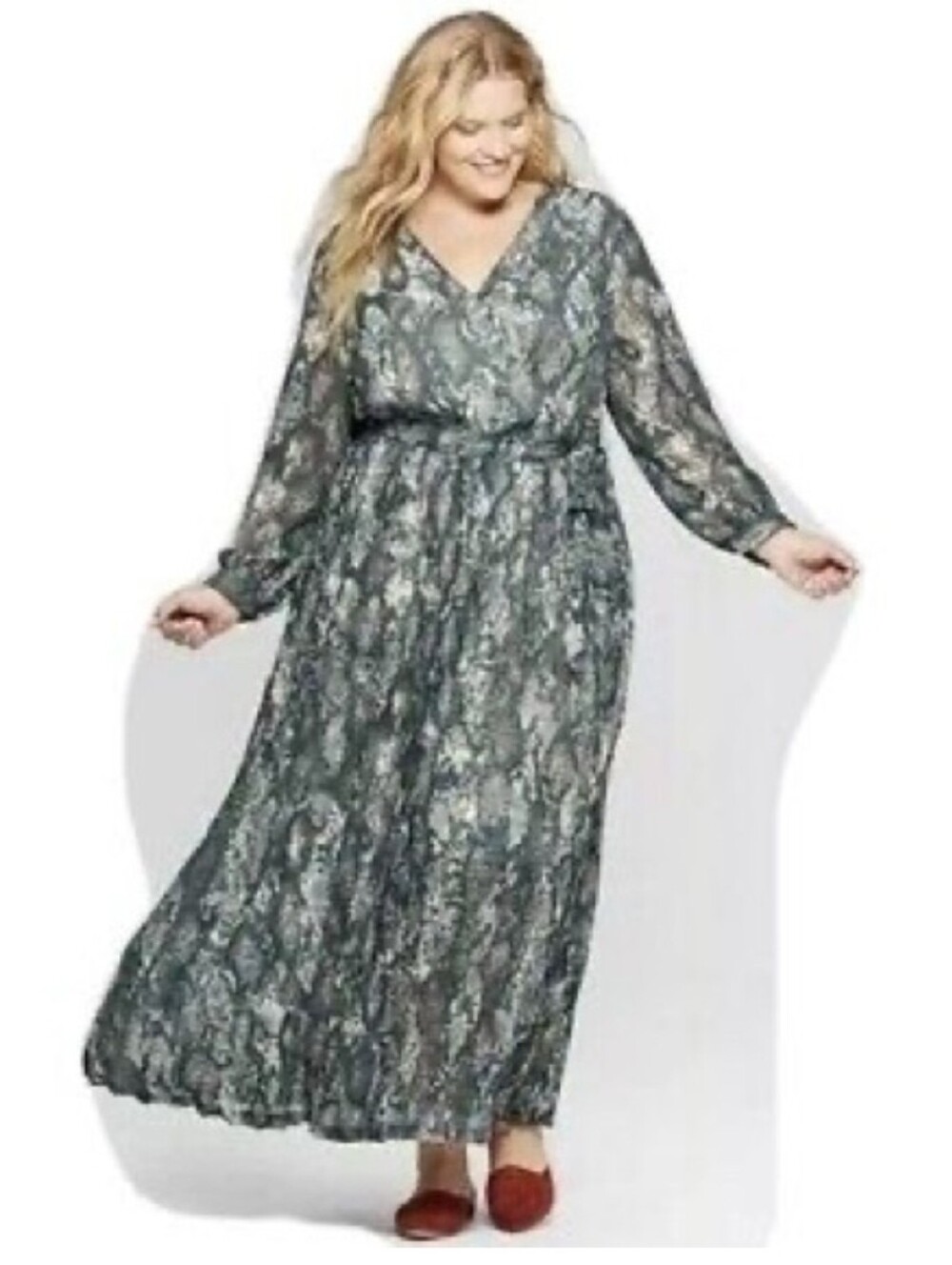 Gorgeous Green & White Dress By Ava & Viv